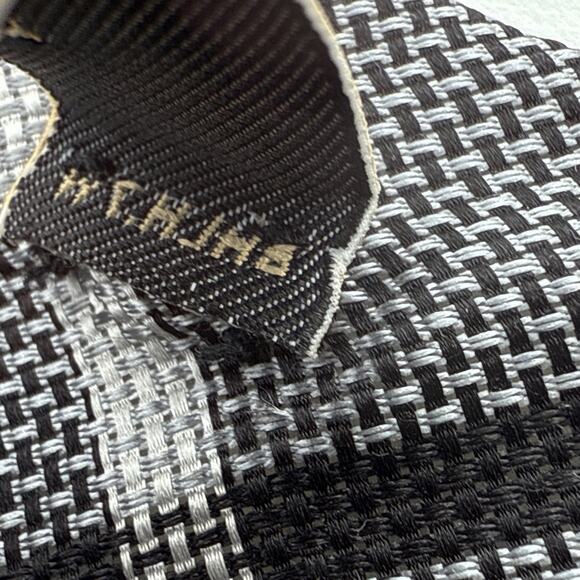 BURBERRY Manston Exploded Check Silk Tie in Charcoal - Picture 9 of 10